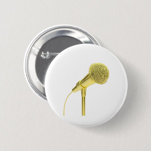 Goldmikrofon Button (Vorne & Hinten)