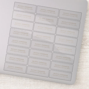 Goldmindestes transparentes Rücksendesiegel Aufkleber