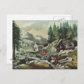 Goldmine in Kalifornien, 1871 Postkarte (Vorne/Hinten)