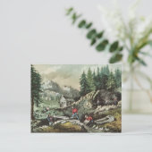 Goldmine in Kalifornien, 1871 Postkarte (Stehend Vorderseite)