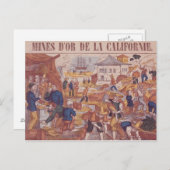 Goldminen in Kalifornien Postkarte (Vorne/Hinten)