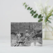Goldminers Gold Rush Miners ~ Kalifornien 1850 Postkarte (Stehend Vorderseite)