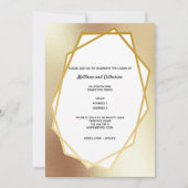 Goldminimalistisch schlichter geometrischer Rahmen Einladung (Vorderseite)