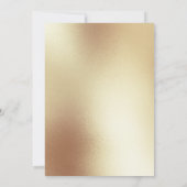 Goldminimalistisch schlichter geometrischer Rahmen Einladung (Rückseite)