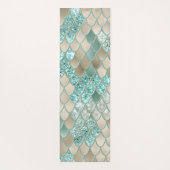 Goldminte Meerjungenskales Glam #2 (Imitate Glitze Yogamatte (Rückseite)