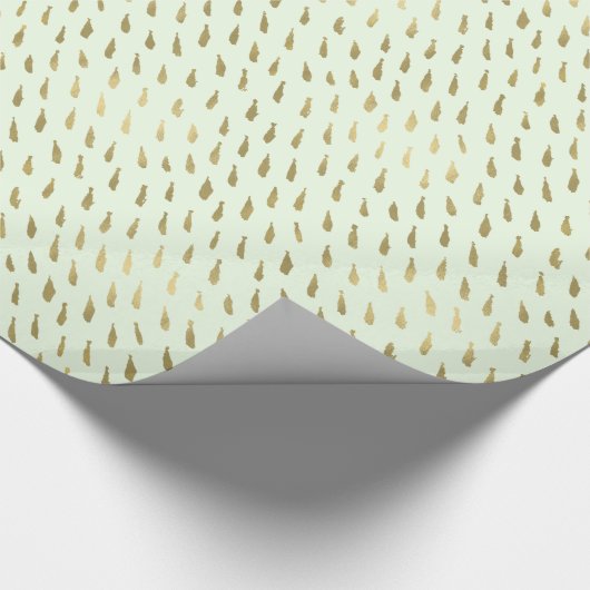 Goldminze Abstrakt Geschenkpapier (Ecke)