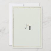 Goldminze, zart, blumenreich Save the Date Einladung (Rückseite)