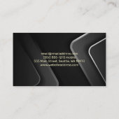 Goldmodelle | Grauer schwarzer metallischer Hinter Visitenkarte (Rückseite)