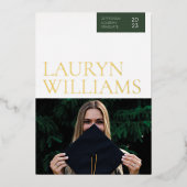 Goldmoderne Ankündigung Beruflicher Abschluss (Vorderseite)