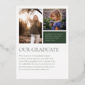 Goldmoderne Ankündigung Beruflicher Abschluss (Rückseite)