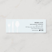 Goldmoderne Koch- und Catering-Visitenkarte Mini Visitenkarte (Rückseite)