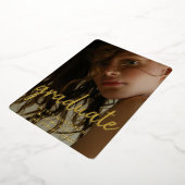 Goldmoderne Typografie 3 Foto Collage Abschluss Folieneinladung (Gedreht)