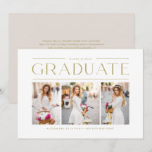 Goldmoderne Typografie Drei Foto Abschluss