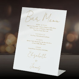 Goldmodernes Minimalistisches Skriptmenü Sockelschild