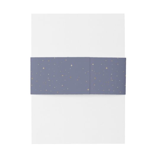 Goldmond am Himmel Mitternacht Hochzeitsbauch Einladungsbanderole (Rückseitenbeispiel)