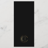 Goldmond-Hochzeitmenü Menükarte (Rückseite)