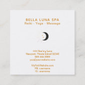 *~* Goldmond-Strahln-sichelförmige Quadratische Visitenkarte (Rückseite)