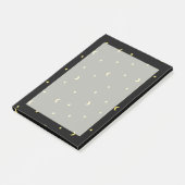 Goldmond und -sterne post-it klebezettel (angewinkelt)