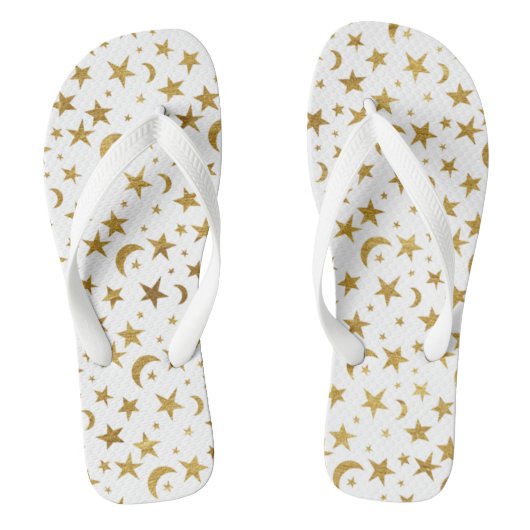 Goldmonde und -stars badesandalen (Fußbett)