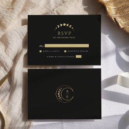 Goldmondhochzeit RSVP Karte