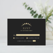 Goldmondhochzeit RSVP Karte (Stehend Vorderseite)