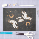 Goldmondphasen Kristalle Henna tattoo Hände Sterne Seidenpapier (Handwerk)