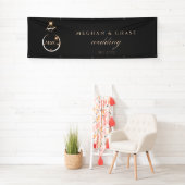 Goldmongramm-Diamantring-Hochzeit Banner (Insitu)