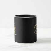 Goldmonogramm A schwarz, Tasse (Zentrum)