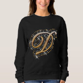 Goldmonogramm-Anfangsbuchstabe D Sweatshirt (Vorderseite)