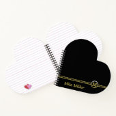 Goldmonogramm auf schwarzem Hintergrund Notizblock (Innenseite)