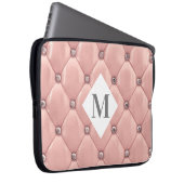 Goldmonogramm aus gehobener Rose Laptopschutzhülle (Vorne Rechts)