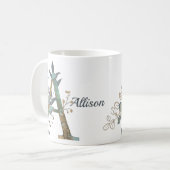 Goldmonogramm | Benutzerdefiniertes Textelement Kaffeetasse (Vorderseite Links)