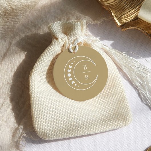 Goldmonogramm-Celestial-Monogram-Hochzeit Geschenkanhänger