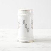 Goldmonogramm-Fechtenmasken-Goldrolle Stein Bierglas (Mittel)