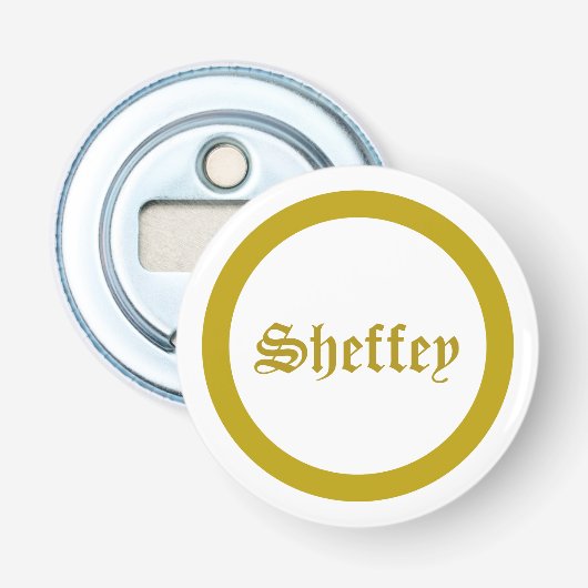 Goldmonogramm Flaschenöffner (Vorderseite)