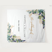 Goldmonogramm für Eukalyptus Wandteppich (Vorderseite (Horizontal))