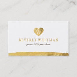 Goldmonogramm-Herz-Visitenkarten Visitenkarte