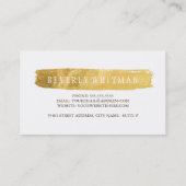 Goldmonogramm-Herz-Visitenkarten Visitenkarte (Rückseite)