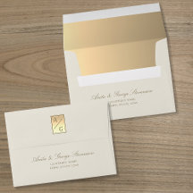 Goldmonogramm-Hochzeit