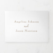 Goldmonogramm-Hochzeit Dreifach Gefaltete Einladung (Cover)