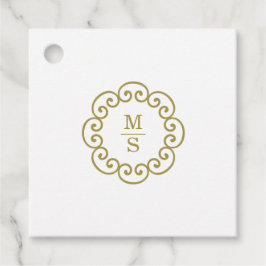 Goldmonogramm-Hochzeit Geschenkanhänger