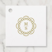 Goldmonogramm-Hochzeit Geschenkanhänger (Vorderseite)