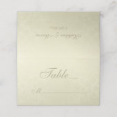 Goldmonogramm-Hochzeit Platzkarte (Außenseite Aufgefaltet)