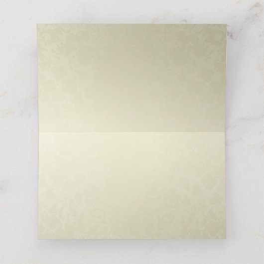 Goldmonogramm-Hochzeit Platzkarte (Innenseite Aufgefaltet)