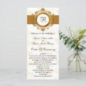 Goldmonogramm-Hochzeitsprogramm Programm (Stehend Vorderseite)