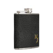 Goldmonogramm-Imitat-Leder Flachmann (Rechts)