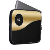 Goldmonogramm-Laptop-Kasten Laptopschutzhülle (Vorne Rechts)