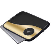 Goldmonogramm-Laptop-Kasten Laptopschutzhülle (Vorne Knopf)