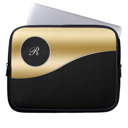 Goldmonogramm-Laptop-Kasten Laptopschutzhülle (Vorderseite)