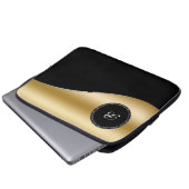 Goldmonogramm-Laptop-Kasten Laptopschutzhülle (Vorne Knopf)